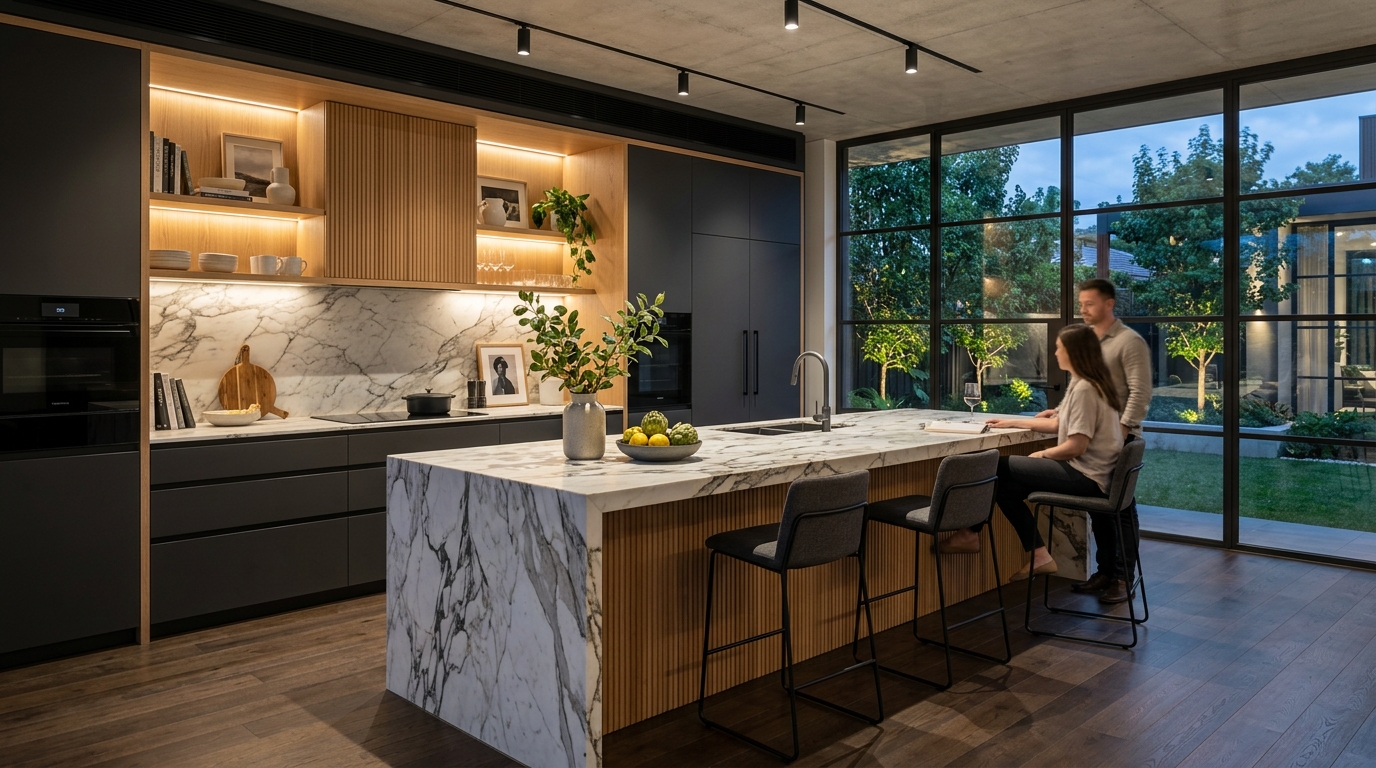 Modern European Kitchen by Prakash Interiors